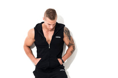 Mutaria Zip Sleeveless Hoodie Black – Bild 1