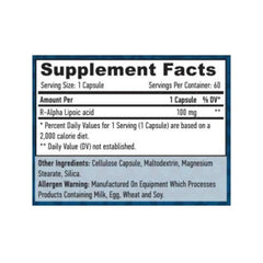 Haya Labs R-Alpha Lipoic Acid / 60 caps – Ansicht 2 – Bild 2
