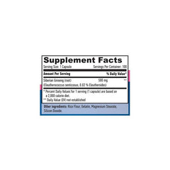 Haya Labs Siberian Ginseng 500mg 100 caps – Bild 2