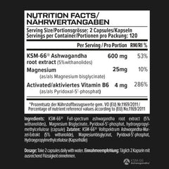 VAST Sports Ashwagandha 600 Pro, 120 Kapseln – Bild 2
